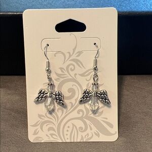Silver Angel Wing Earrings